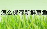 怎么保存新鲜草鱼 新鲜草鱼怎么保存